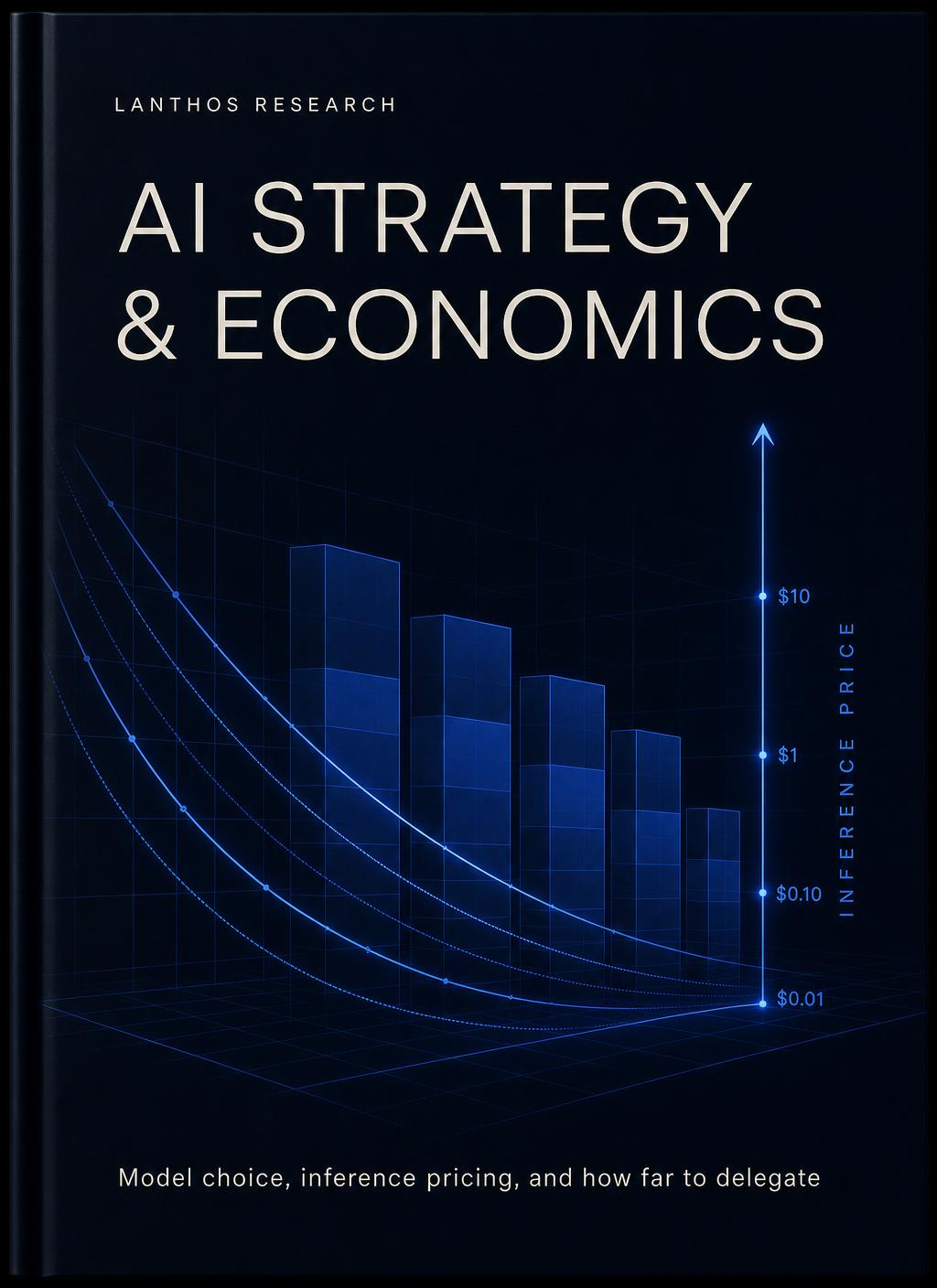 Cover of the Lanthos report AI Strategy & Economics