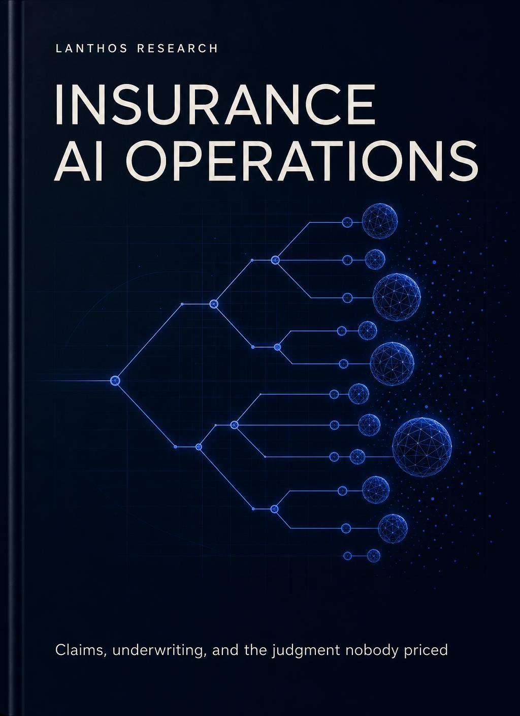 Cover of the Lanthos report Insurance AI Operations